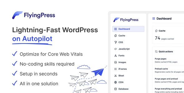 FlyingPress专业版(更新到5.4.4)-WordPress轻量速度优化插件下载-主题铺