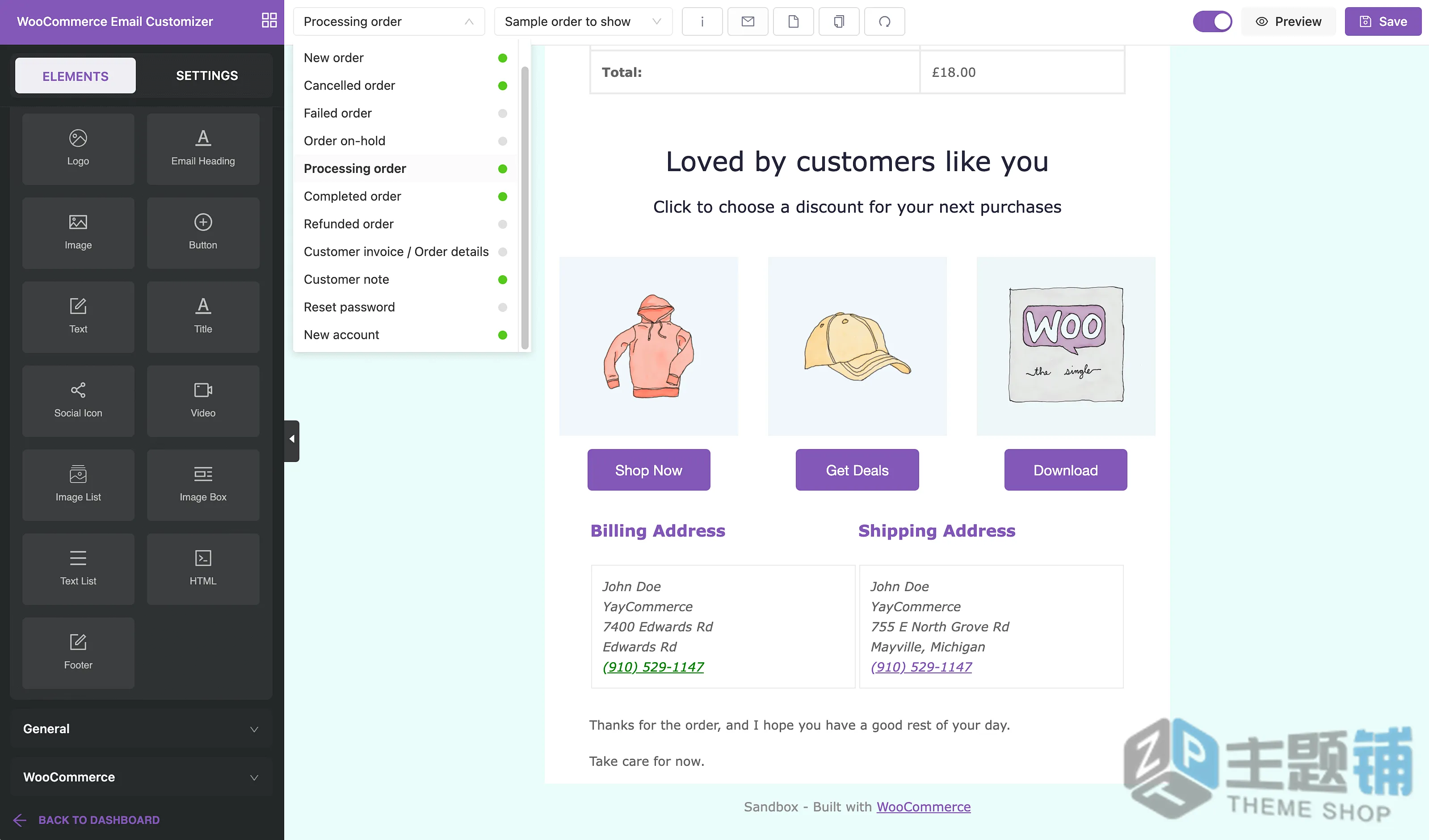 图片[1]-YayMail Pro汉化中文版(更新到4.4.0)-WooCommerce自定义订单邮件插件下载-主题铺