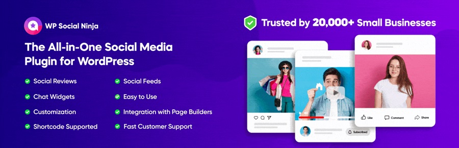WP Social Ninja Pro专业版(更新4.1.0)-社交媒体社交评论聊天WordPress插件下载-主题铺