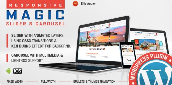 Magic Responsive Slider and Carousel英文专业版-自动轮播WordPress幻灯片插件-主题铺