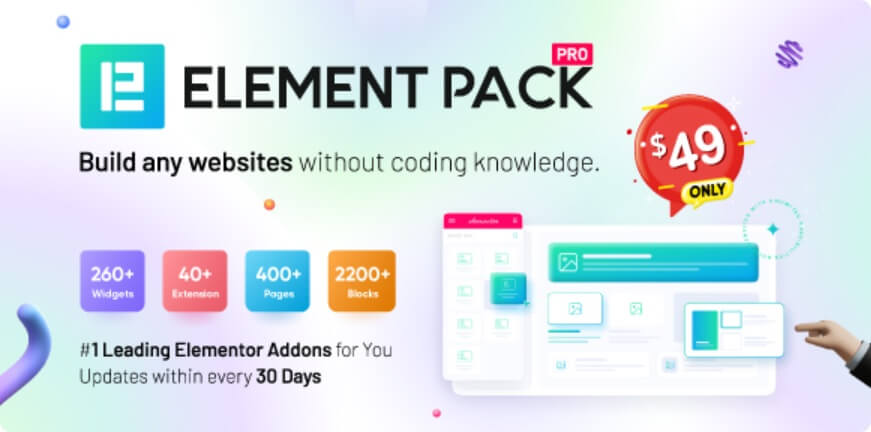 Element Pack Pro汉化中文版(更新到9.4.2)-Elementor自定义扩展小工具插件下载-主题铺