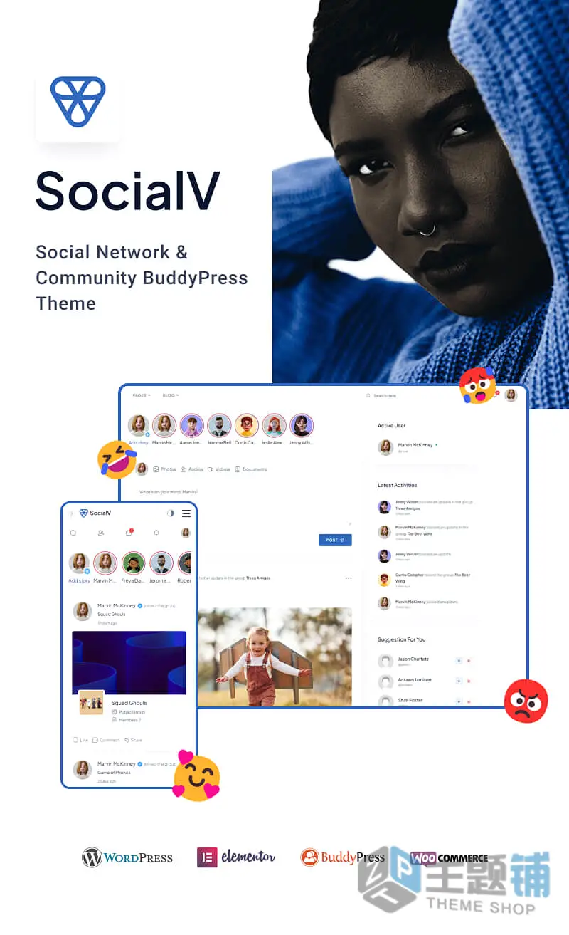图片[4]-SocialV英文专业版(更新到2.1.3)-社交网络及BuddyPress论坛主题下载-主题铺