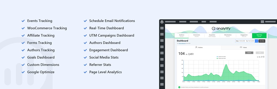 Analytify Pro专业版(更新到9.0.0)-Google Analytics谷歌分析仪表板WordPress统计分析插件下载-主题铺