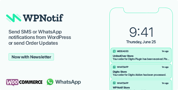 WPNotif专业版(更新到3.2)-订单WordPress SMS短信及WhatsApp通知插件下载-主题铺