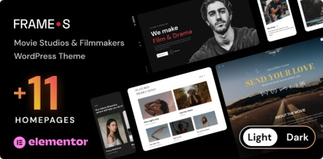 Frames专业版-电影制作WordPress电影工作室主题下载-主题铺