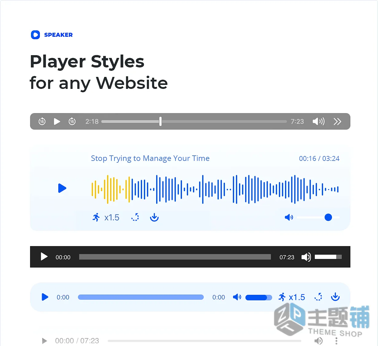 图片[8]-Speaker汉化中文版(更新到4.1.13)-文章自动阅读播放WordPress页面阅读插件下载-主题铺