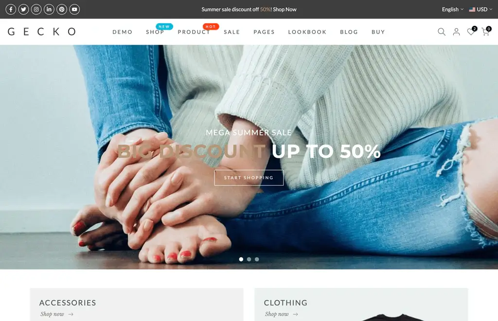 Gecko专业版-高级响应式Shopify主题下载-主题铺