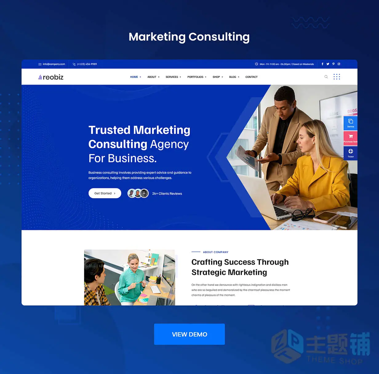 图片[1]-Reobiz汉化中文版(更新到7.0.2)-企业咨询业务WordPress金融保险主题下载-主题铺