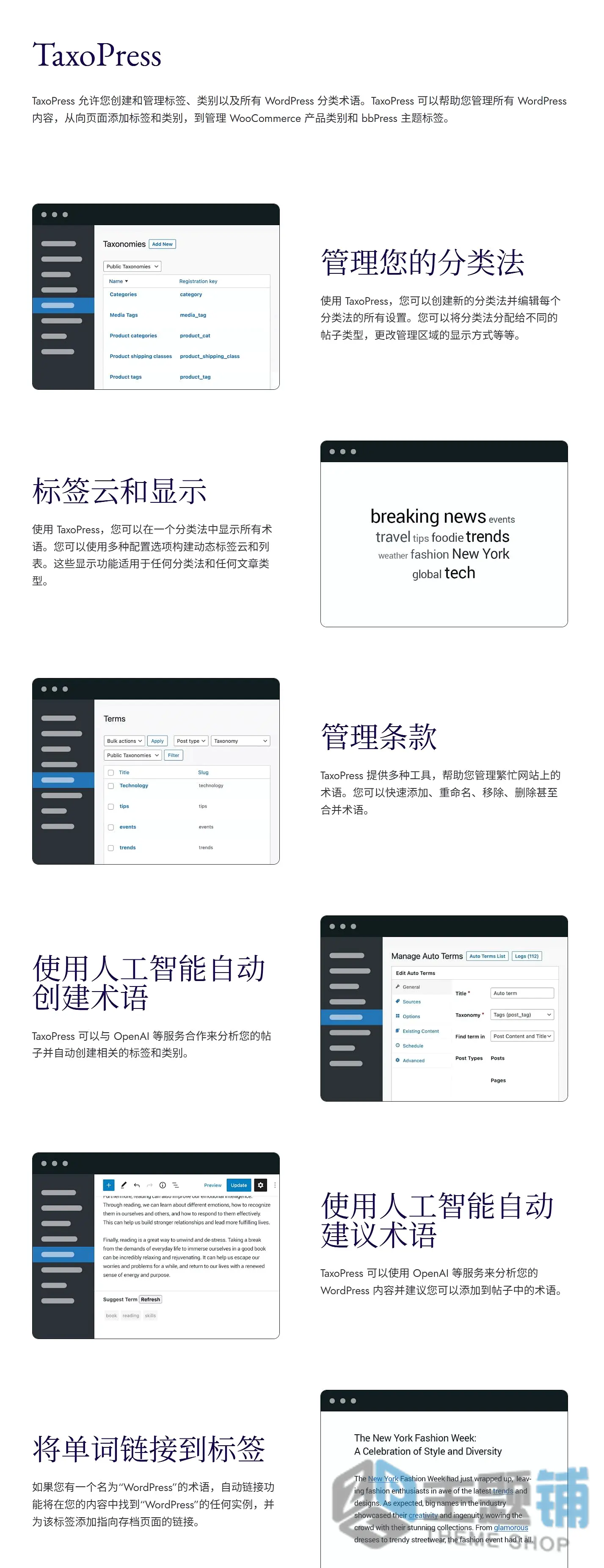 图片[1]-TaxoPress Pro汉化中文版(更新到3.45.0)-标签分类术语管理WordPress自动链接插件下载-主题铺