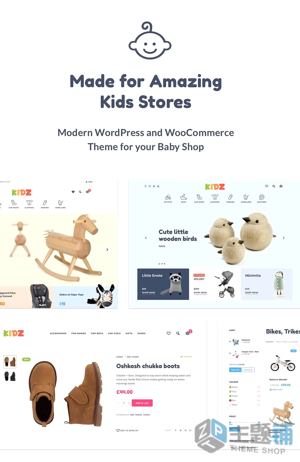 图片[1]-KIDZ汉化中文版-婴儿用品Woocommerce儿童玩具商店主题下载-主题铺
