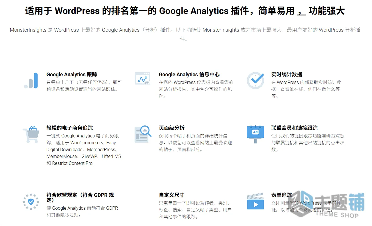 图片[2]-MonsterInsights Pro汉化中文版(更新到10.0.2)-网站统计WordPress Google Analytics分析插件下载-主题铺