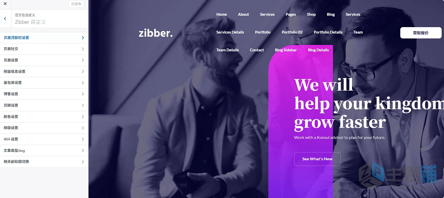 图片[3]-Zibber汉化中文版-财务顾问WordPress商业咨询主题下载-主题铺