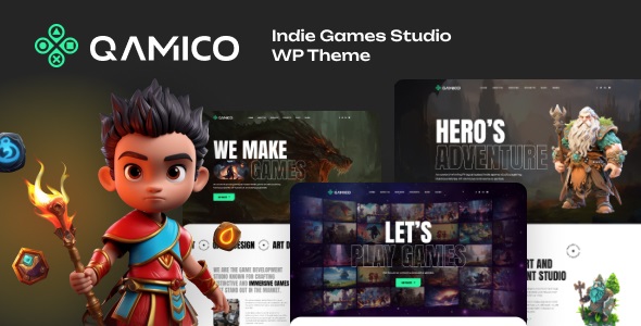 Qamico汉化中文版(更新到1.1.8)-网络工作室WordPress游戏主题下载-主题铺