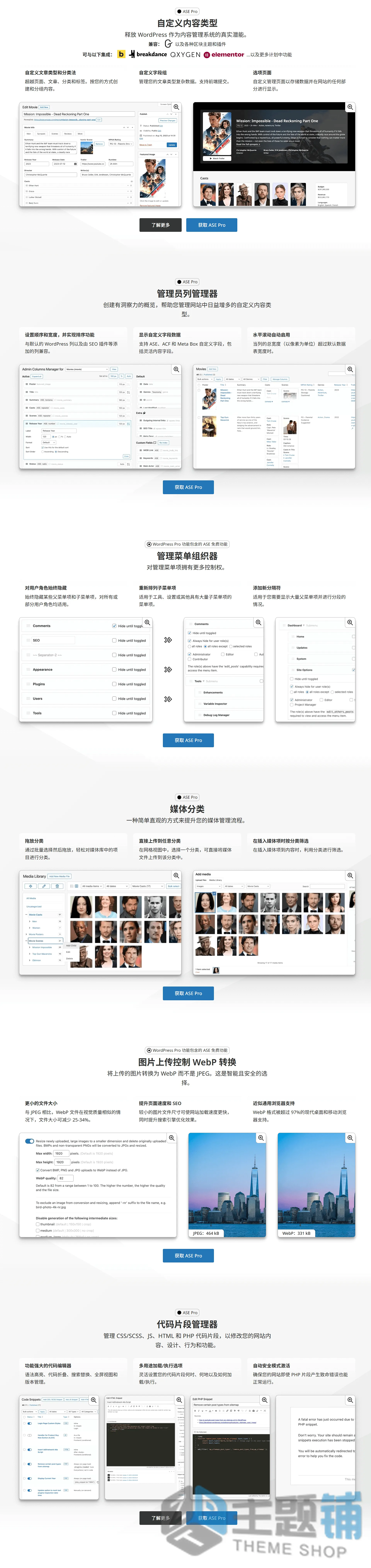 图片[2]-Admin and Site Enhancements Pro汉化中文版(更新到8.7.3)-优化WordPress管理及功能增强插件下载-主题铺