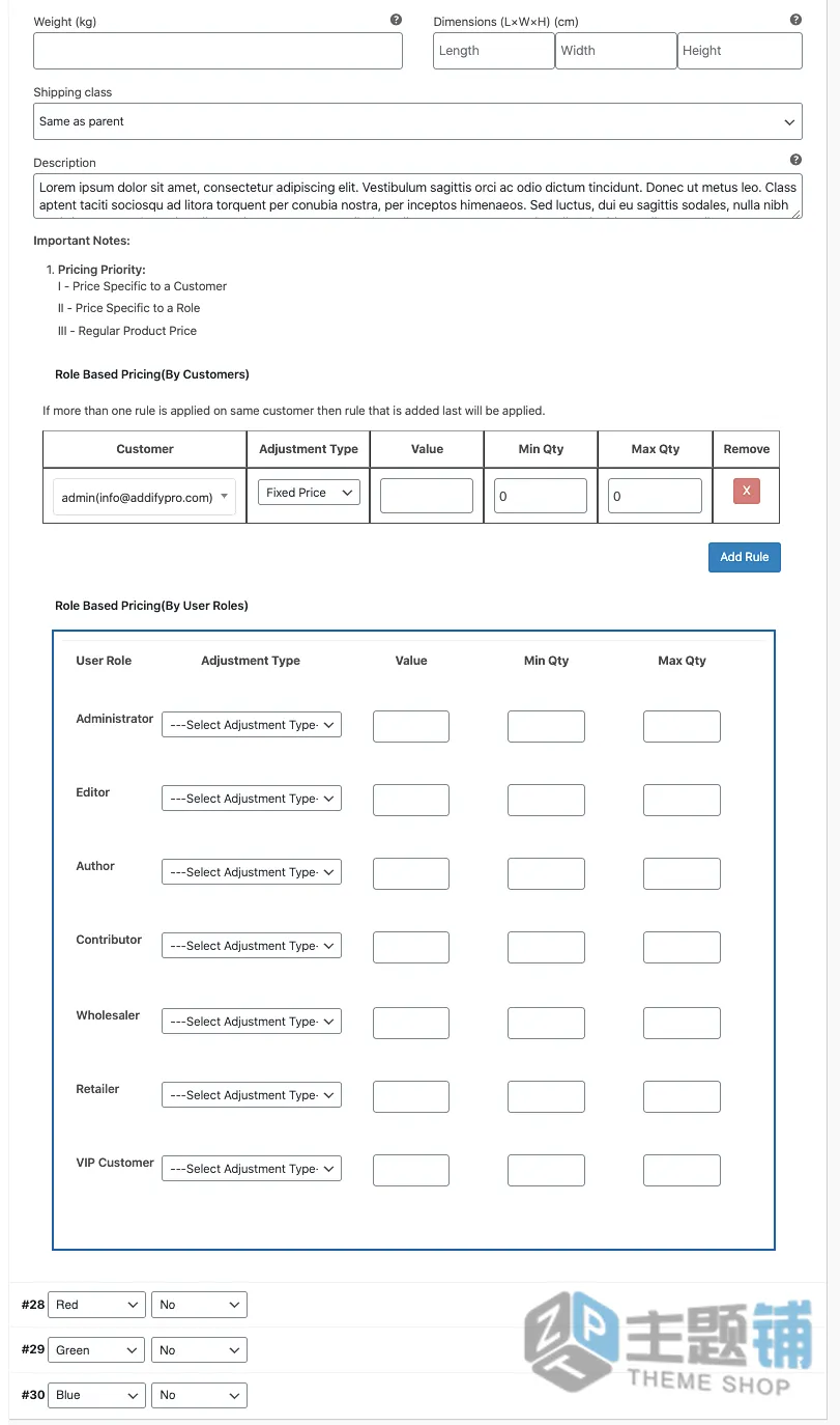 图片[4]-WooCommerce Role Based Pricing汉化中文版(更新到2.2.2)-基于角色定价WooCommerce价格设置插件下载-主题铺