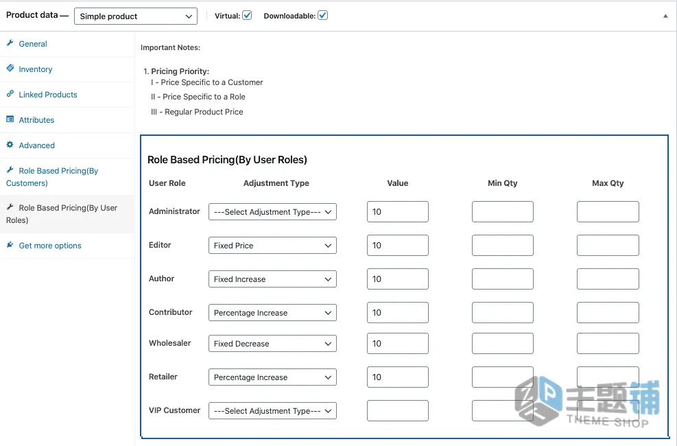 图片[3]-WooCommerce Role Based Pricing汉化中文版(更新到2.2.2)-基于角色定价WooCommerce价格设置插件下载-主题铺