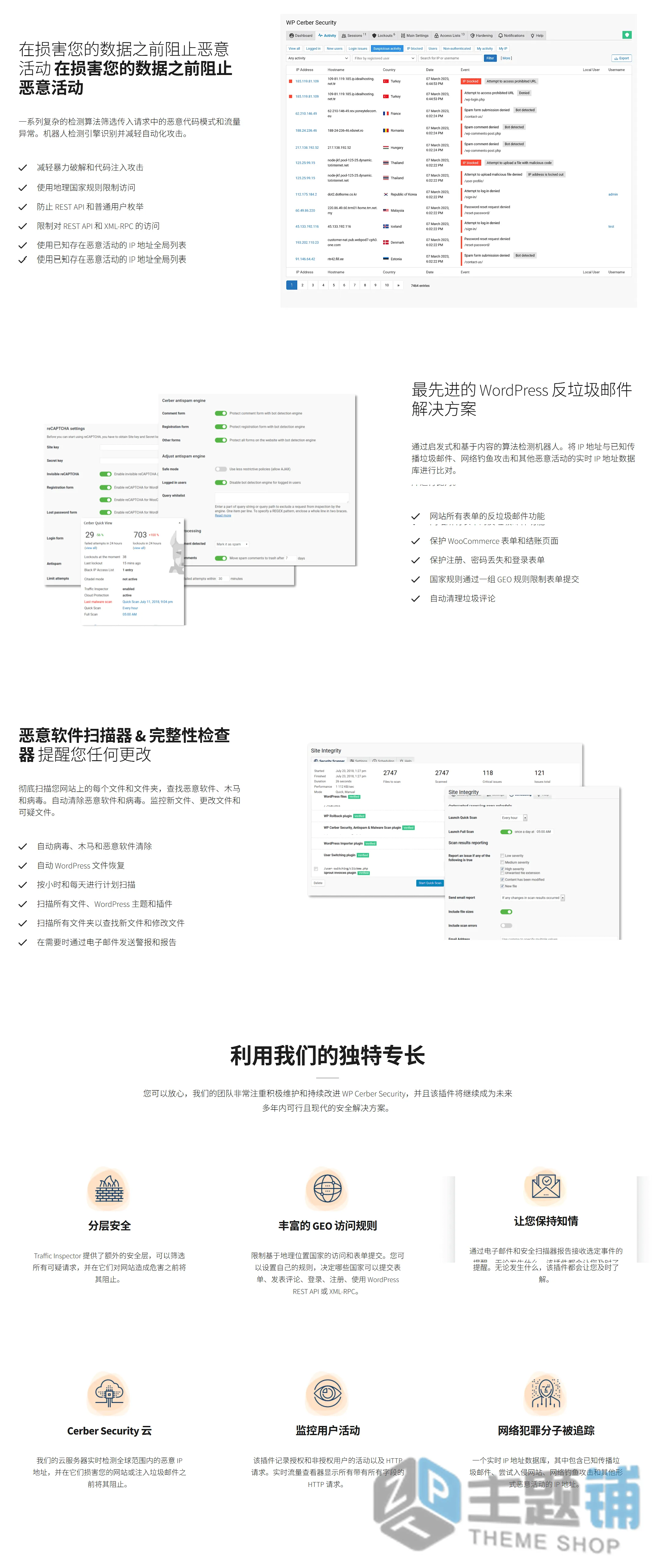 图片[2]-WP Cerber Security汉化中文版(更新到9.7.3)-防火墙防护WordPress安全防护插件下载-主题铺