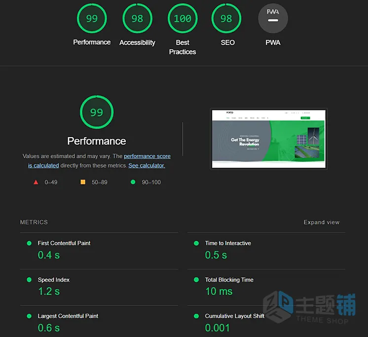 图片[9]-WordPress网站使用Porto主题优化加速改善Google Lighthouse得分图文教程-主题铺