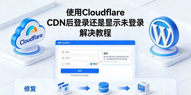 解决使用Cloudflare CDN后登录还是显示未登录缓存页面问题的教程-主题铺