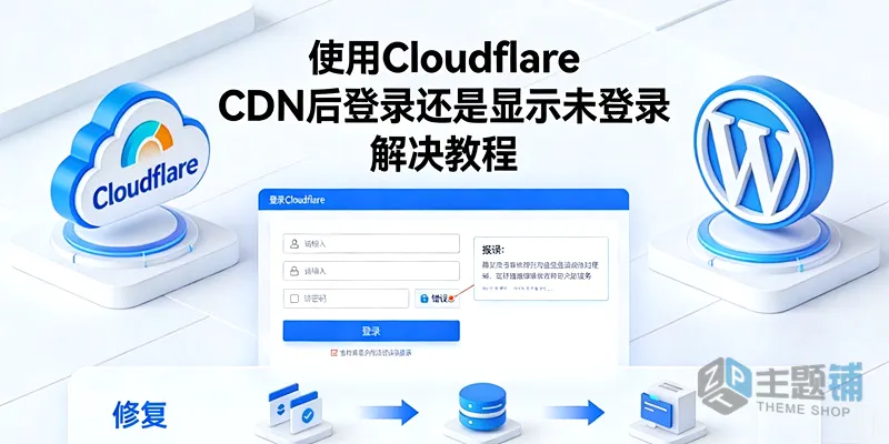图片[1]-解决使用Cloudflare CDN后登录还是显示未登录缓存页面问题的教程-主题铺
