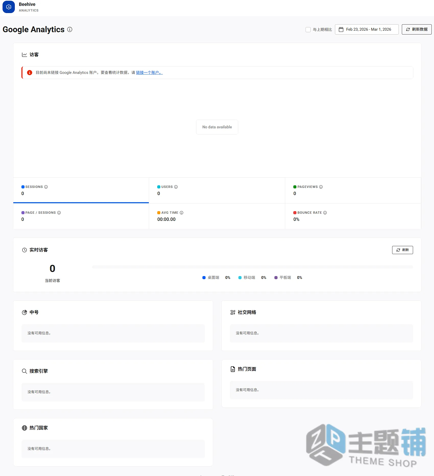 图片[10]-Beehive Pro汉化中文版(更新到3.5.2)-Google Analytics面板WordPress网站分析插件下载-主题铺