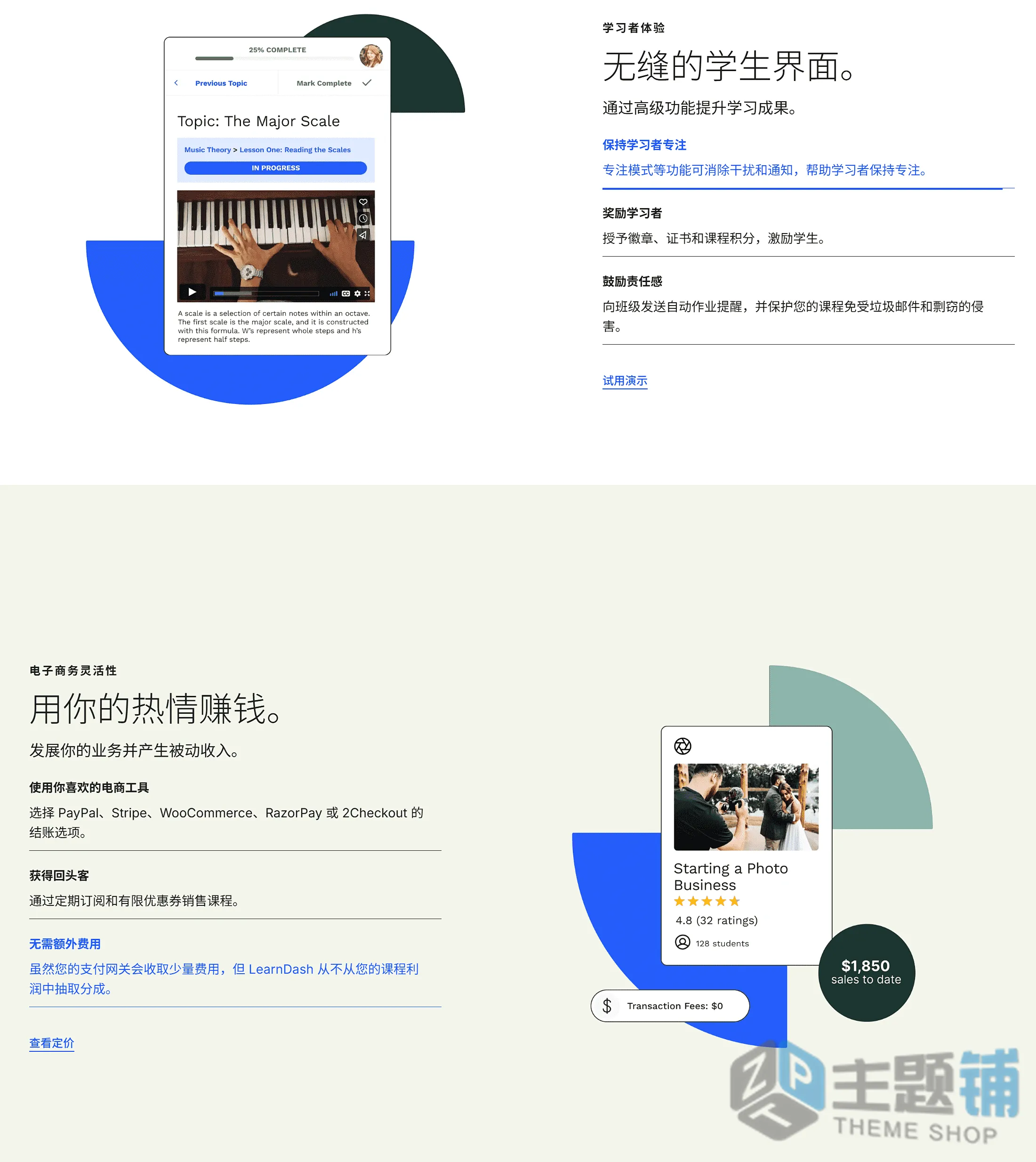 图片[2]-LearnDash汉化中文版(更新到5.1.0)-培训教育WordPress学习管理系统插件下载-主题铺