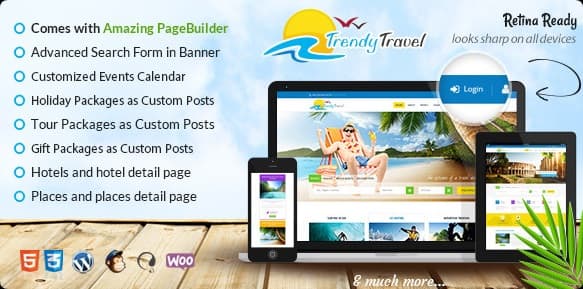 Trendy Travel汉化中文版(更新到6.8)-旅行酒店预定WordPress旅游主题下载-主题铺