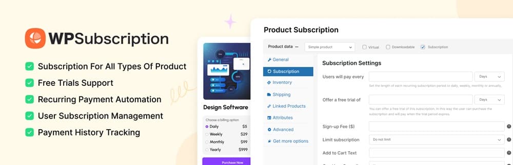 WPSubscription Pro汉化中文版(更新到1.16.4)-WooCommerce付款订阅插件下载-主题铺