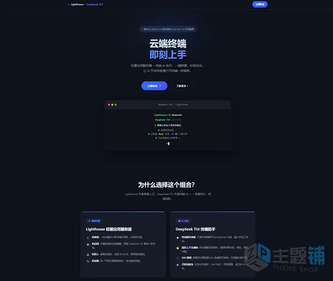 图片[10]-腾讯云轻量应用服务器秒级部署DeepSeek-TUI图文教程-主题铺
